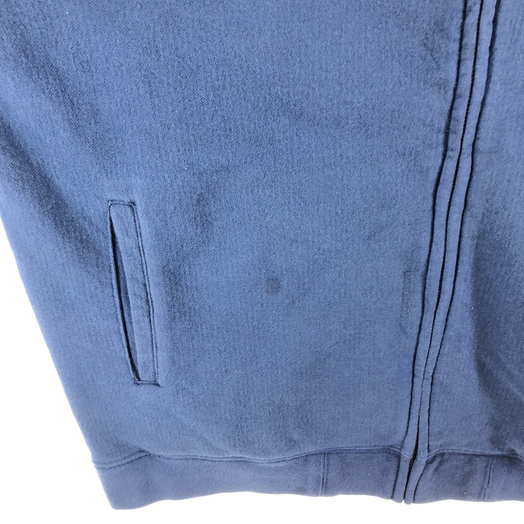 90'S Ralph Lauren POLO JEANS COMPANY full zip sweatshirt, men's size L, vintage cotton Navy blue Vintage Second Hand