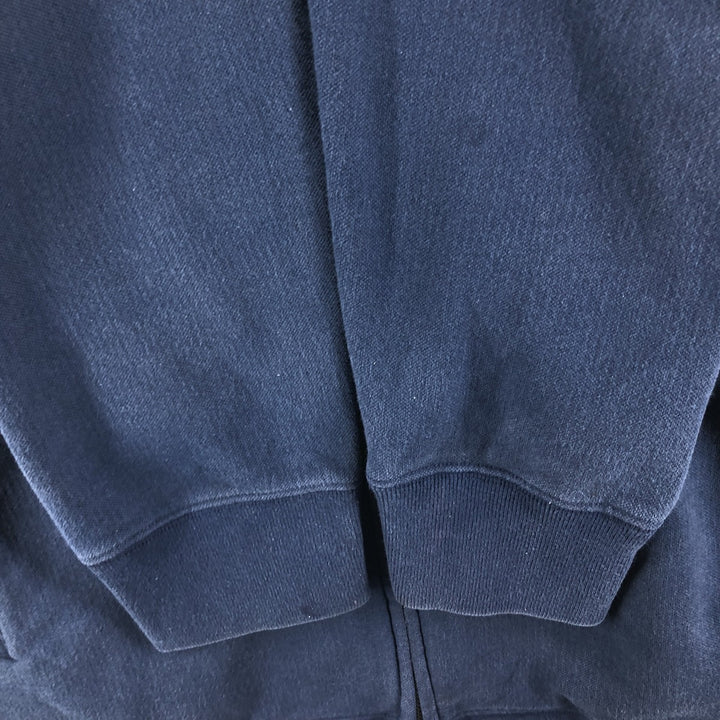 90'S Ralph Lauren POLO JEANS COMPANY full zip sweatshirt, men's size L, vintage cotton Navy blue Vintage Second Hand
