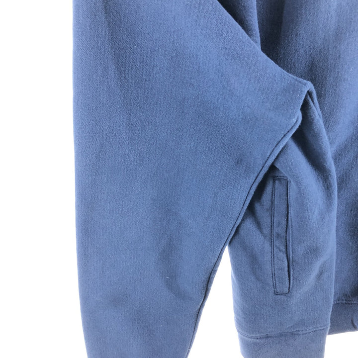 90'S Ralph Lauren POLO JEANS COMPANY full zip sweatshirt, men's size L, vintage cotton Navy blue Vintage Second Hand