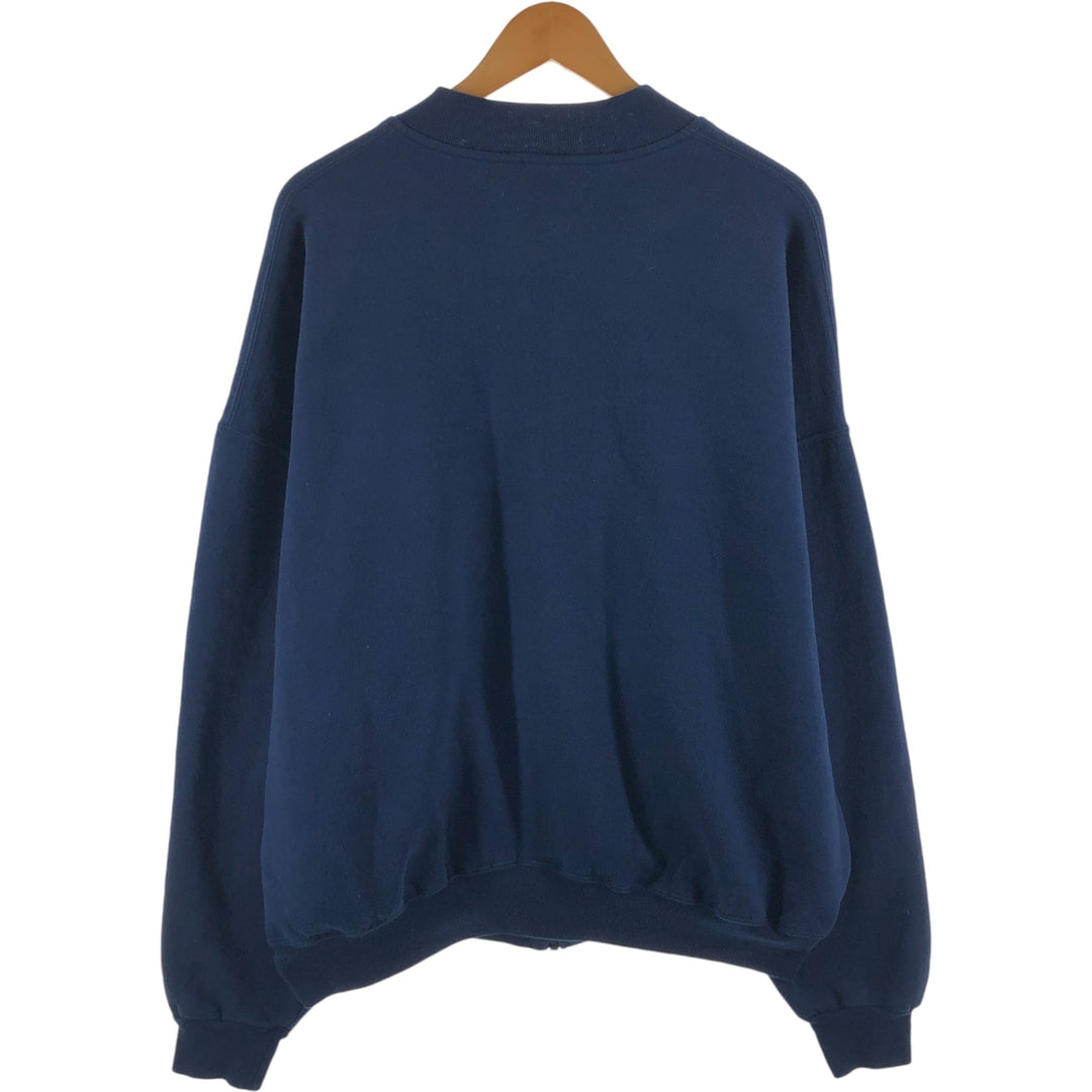 90'S Russell full zip sweatshirt, sweatshirt, made in USA, men's XXL, vintage cotton navy blue type Vintage Second Hand