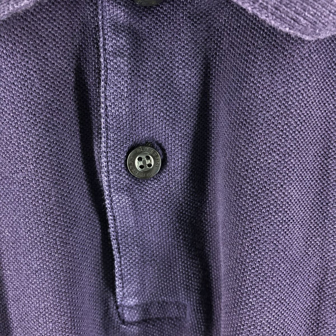 Burberry's BRIT short sleeve polo shirt, men's size L cotton purple type Vintage Second Hand