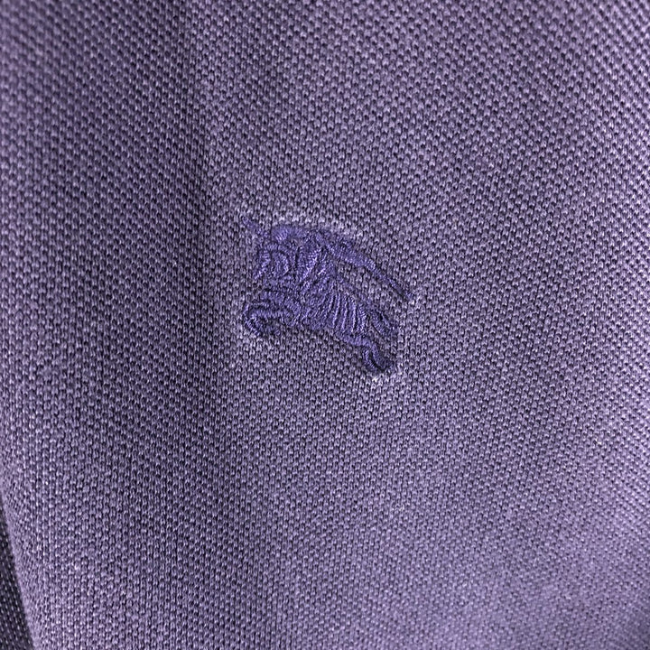 Burberry's BRIT short sleeve polo shirt, men's size L cotton purple type Vintage Second Hand