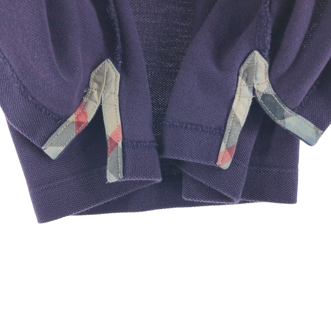 Burberry's BRIT short sleeve polo shirt, men's size L cotton purple type Vintage Second Hand