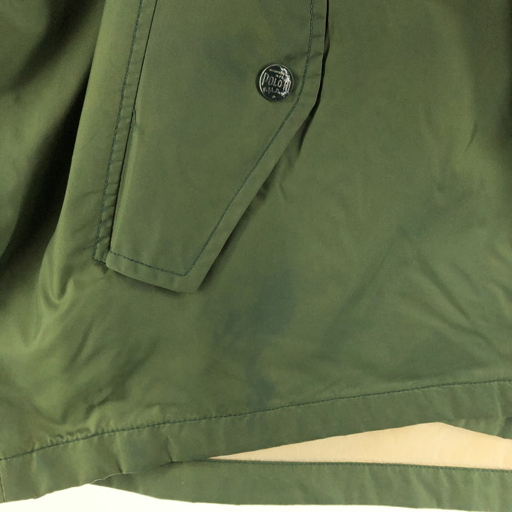 Ralph Lauren POLO RALPH LAUREN Hooded Coach Jacket Men's Size L Nylon Khaki type sage green Vintage Second Hand