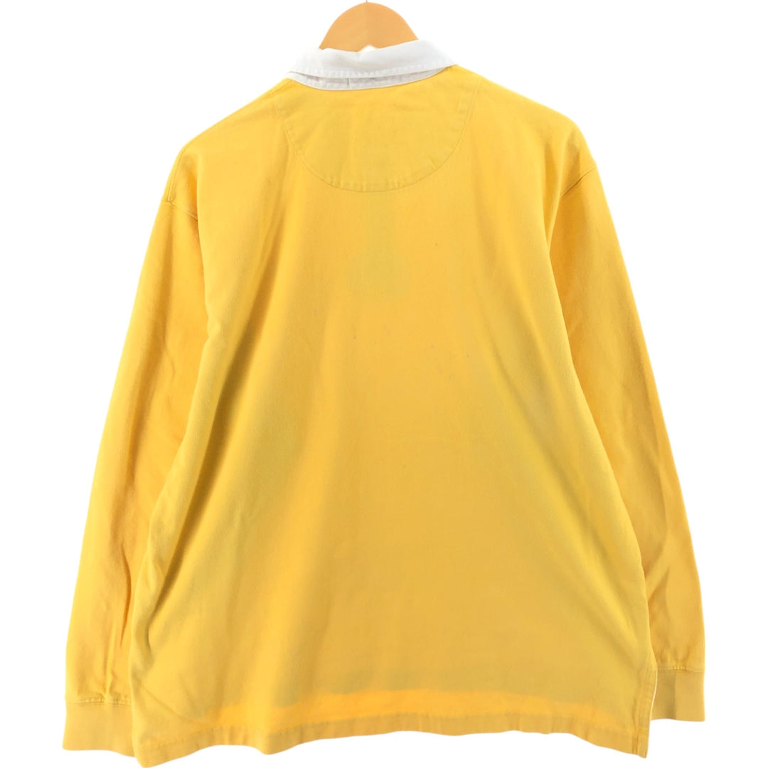 Ralph Lauren POLO by Ralph Lauren long sleeve rugby shirt, men's size L cotton yellow type Vintage Second Hand