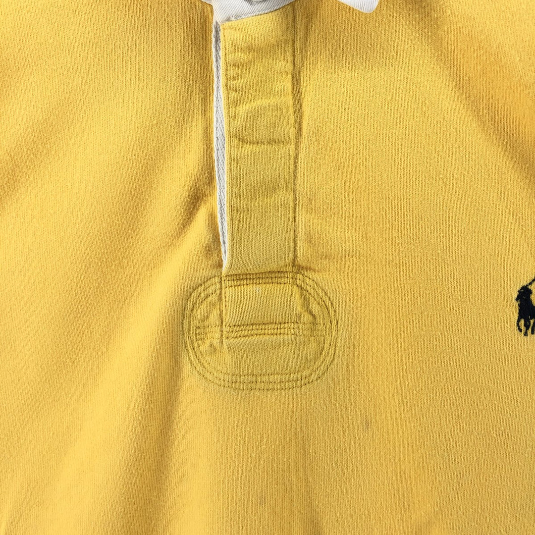 Ralph Lauren POLO by Ralph Lauren long sleeve rugby shirt, men's size L cotton yellow type Vintage Second Hand