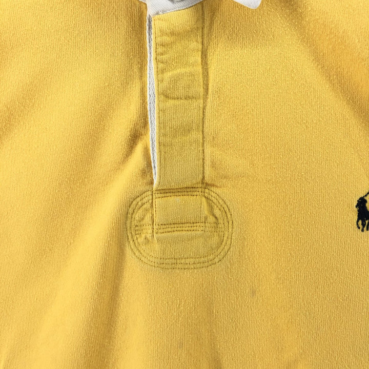 Ralph Lauren POLO by Ralph Lauren long sleeve rugby shirt, men's size L cotton yellow type Vintage Second Hand