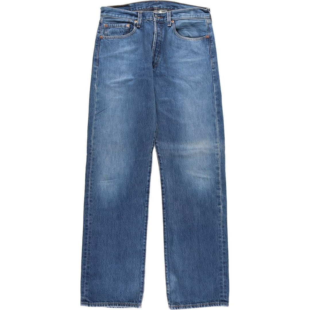 00'S Levi's 501 straight denim pants for men, size W34 cotton blue type Vintage Second Hand