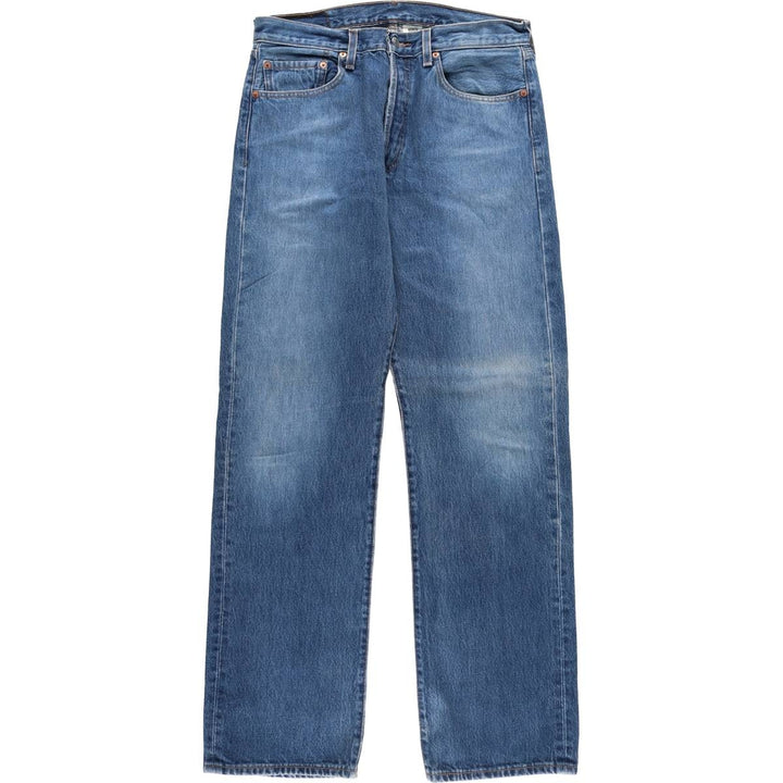00'S Levi's 501 straight denim pants for men, size W34 cotton blue type Vintage Second Hand
