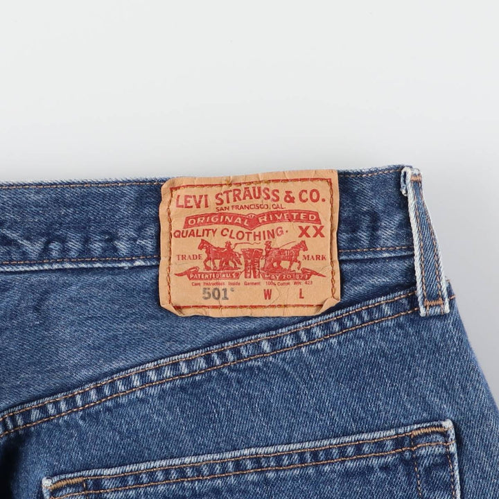 00'S Levi's 501 straight denim pants for men, size W34 cotton blue type Vintage Second Hand