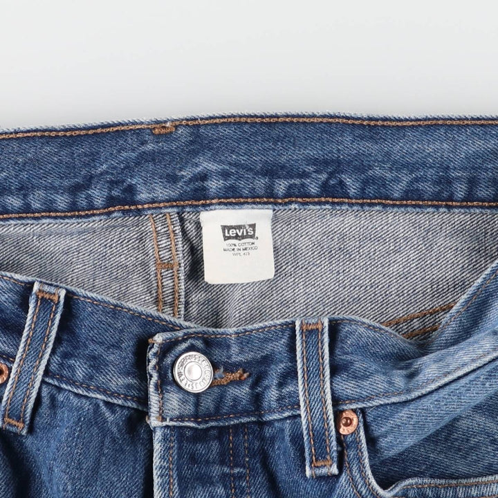 00'S Levi's 501 straight denim pants for men, size W34 cotton blue type Vintage Second Hand