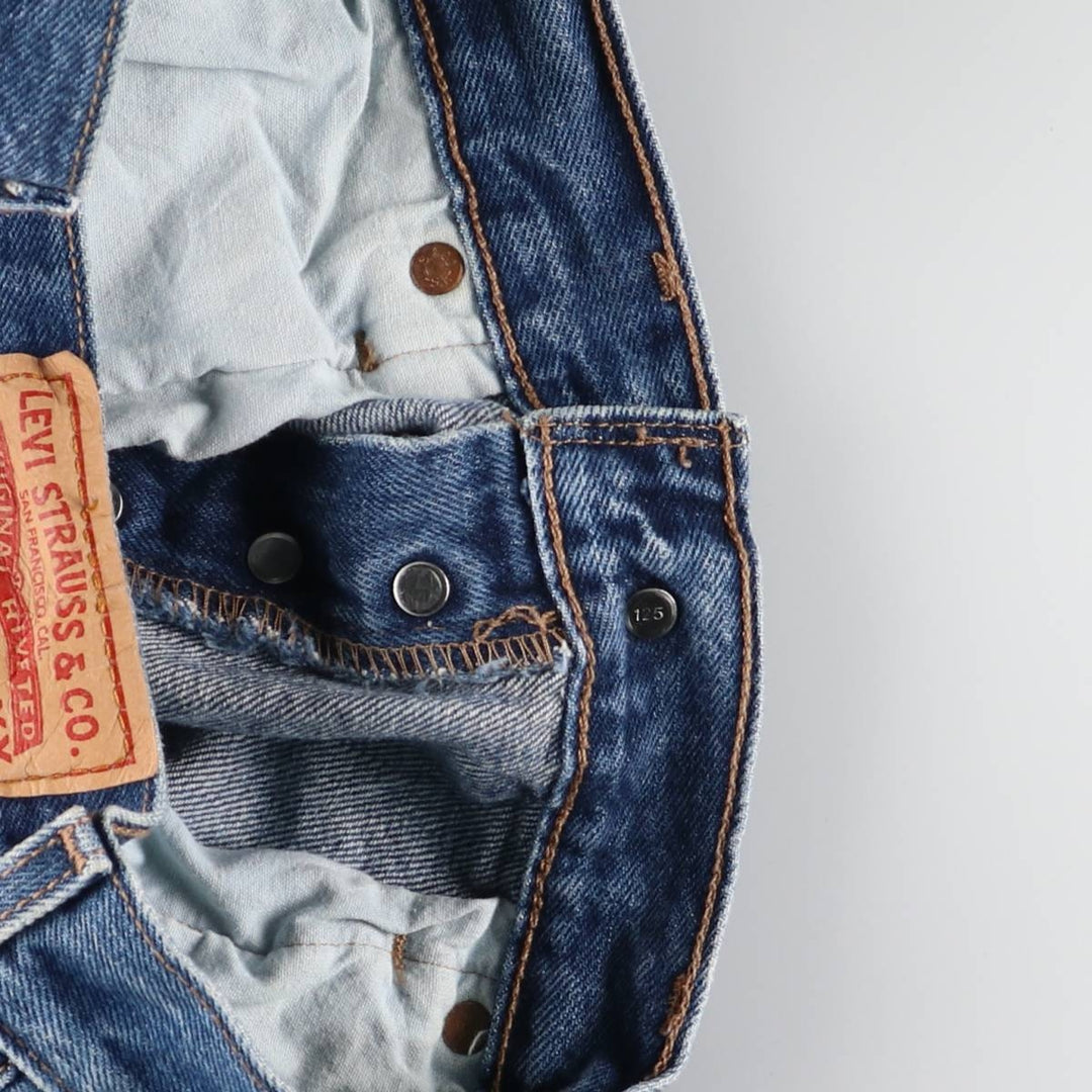 00'S Levi's 501 straight denim pants for men, size W34 cotton blue type Vintage Second Hand