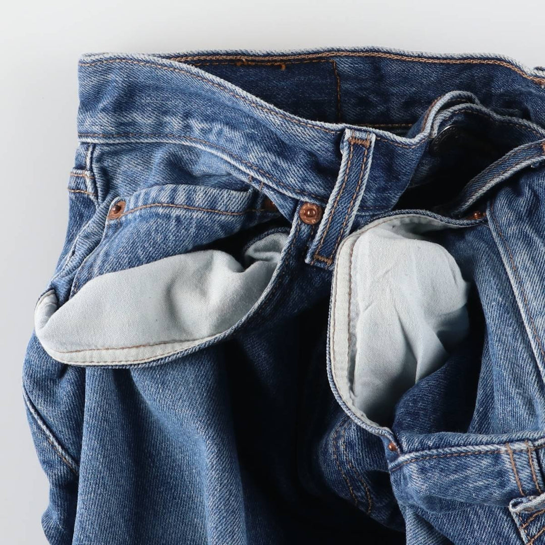 00'S Levi's 501 straight denim pants for men, size W34 cotton blue type Vintage Second Hand