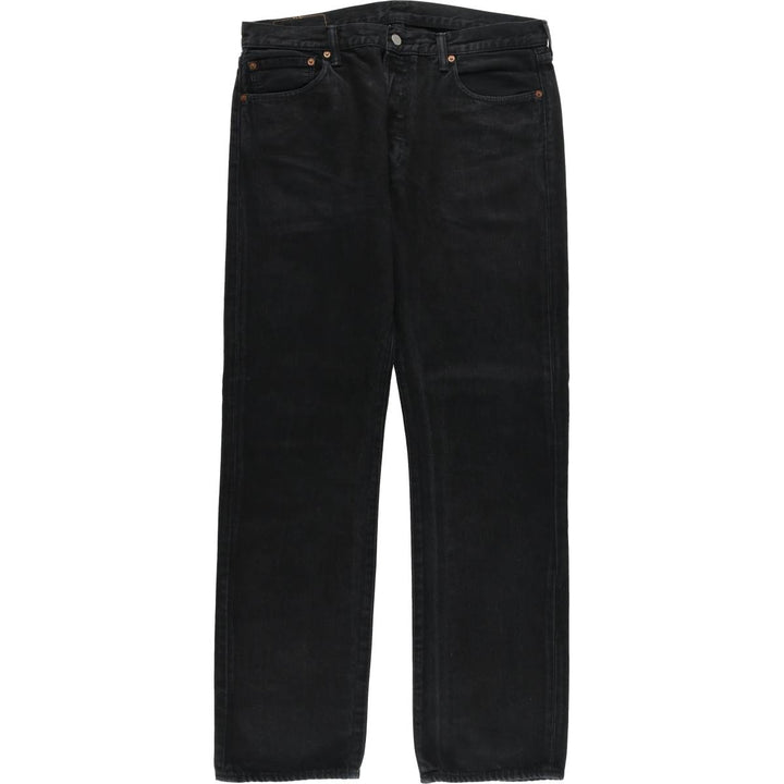 Levi's 501 Black Denim Straight Denim Pants for Men, W35 cotton black type Vintage Second Hand