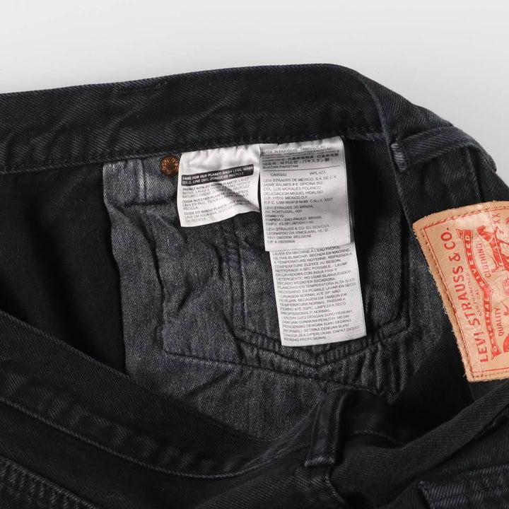 Levi's 501 Black Denim Straight Denim Pants for Men, W35 cotton black type Vintage Second Hand
