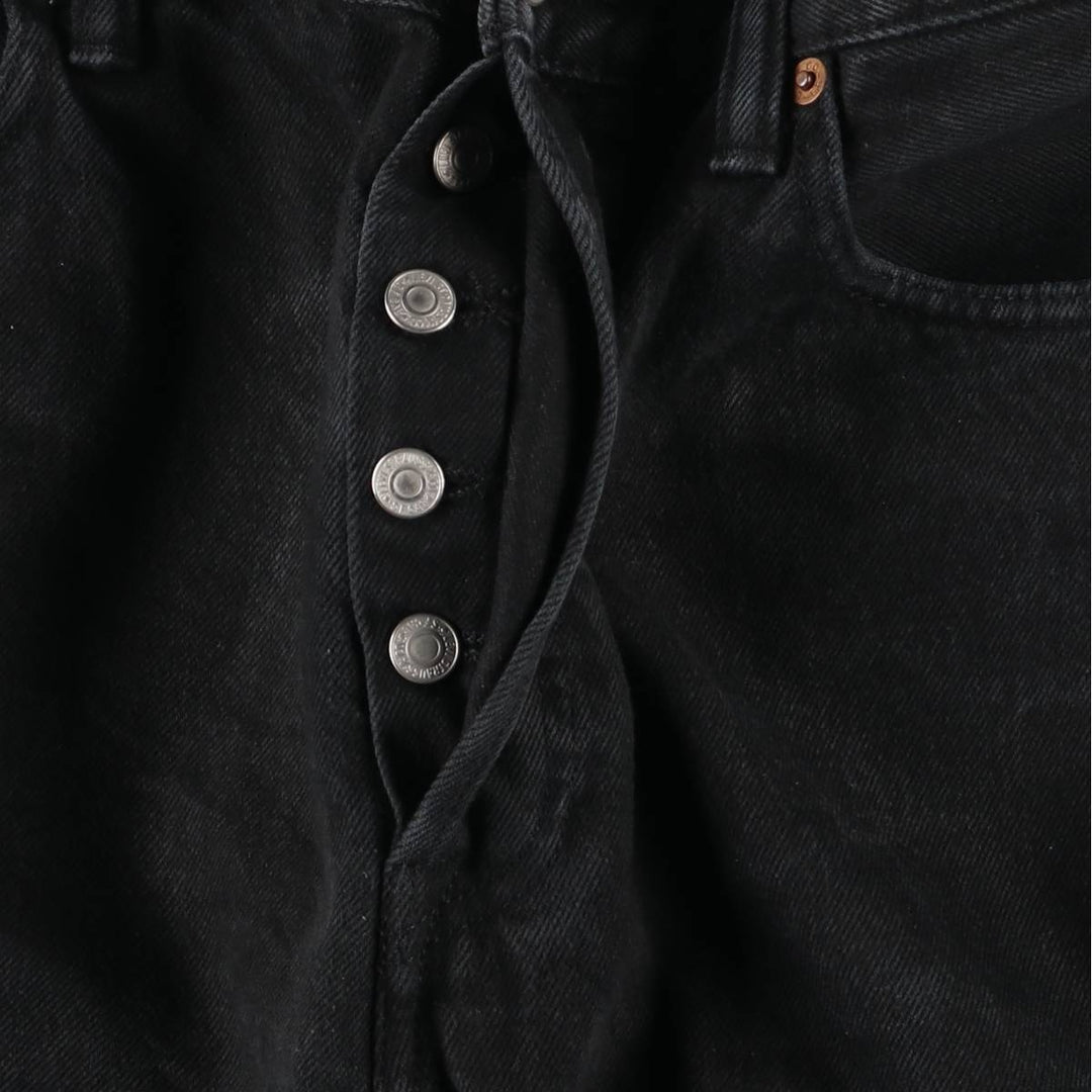 Levi's 501 Black Denim Straight Denim Pants for Men, W35 cotton black type Vintage Second Hand