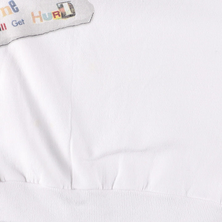 Vintage 90'S Hanes printed sweatshirt, size L, men's cotton white type Vintage Second Hand