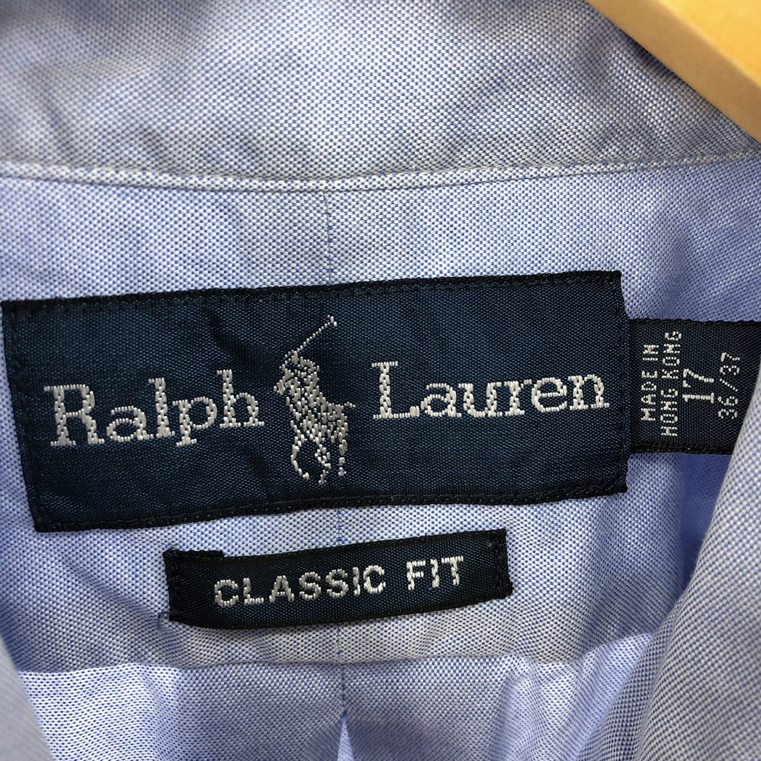 Ralph Lauren Classic Fit Long Sleeve Button Down Shirt Men's XL cotton blue type Vintage Second Hand