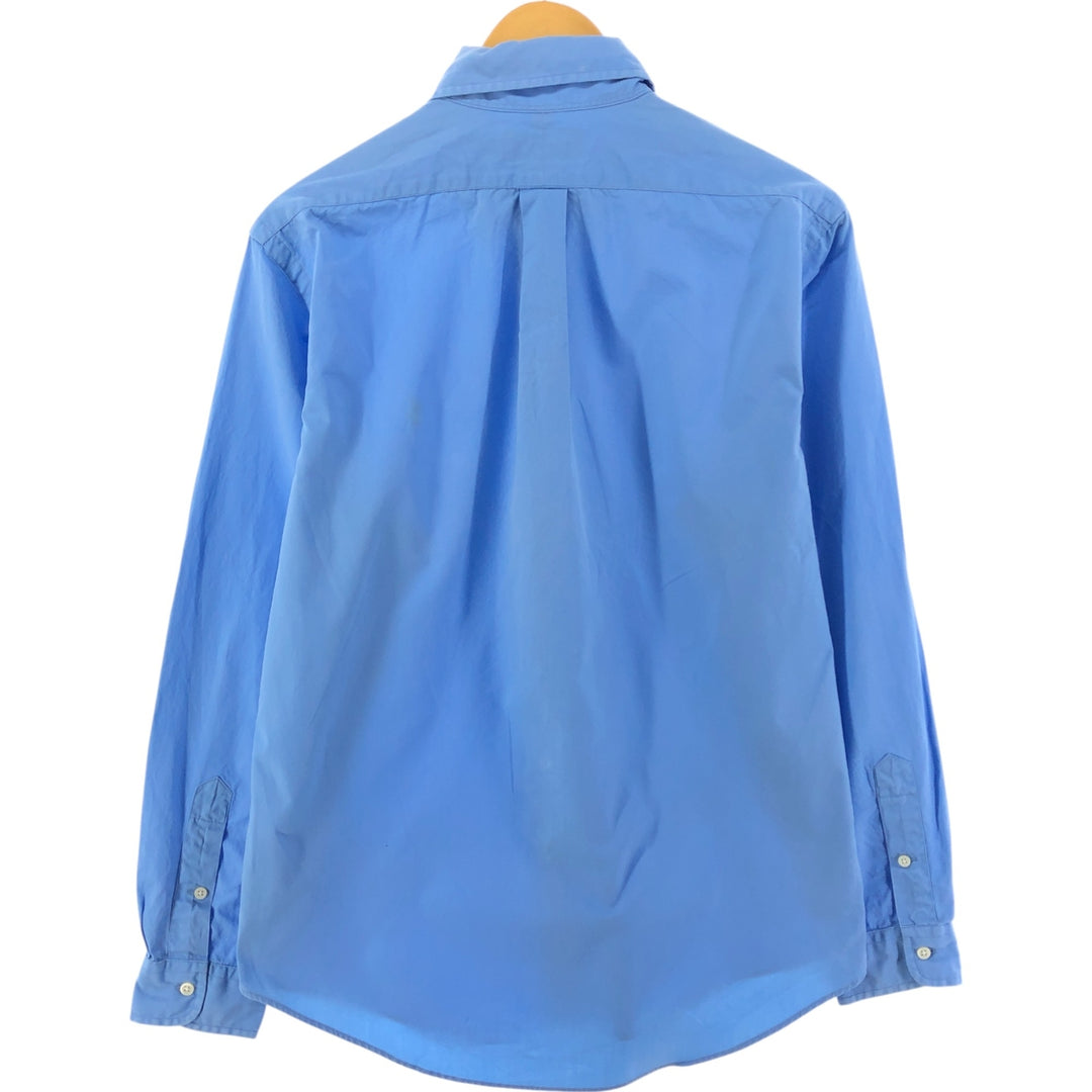 Ralph Lauren CUSTOM FIT long sleeve button down shirt, men's size M cotton Blue type light blue Vintage Second Hand