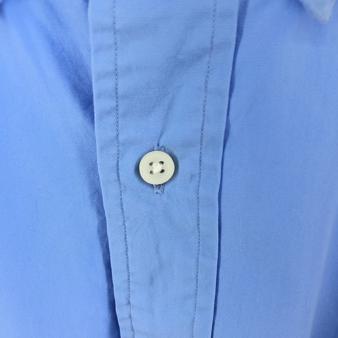 Ralph Lauren CUSTOM FIT long sleeve button down shirt, men's size M cotton Blue type light blue Vintage Second Hand