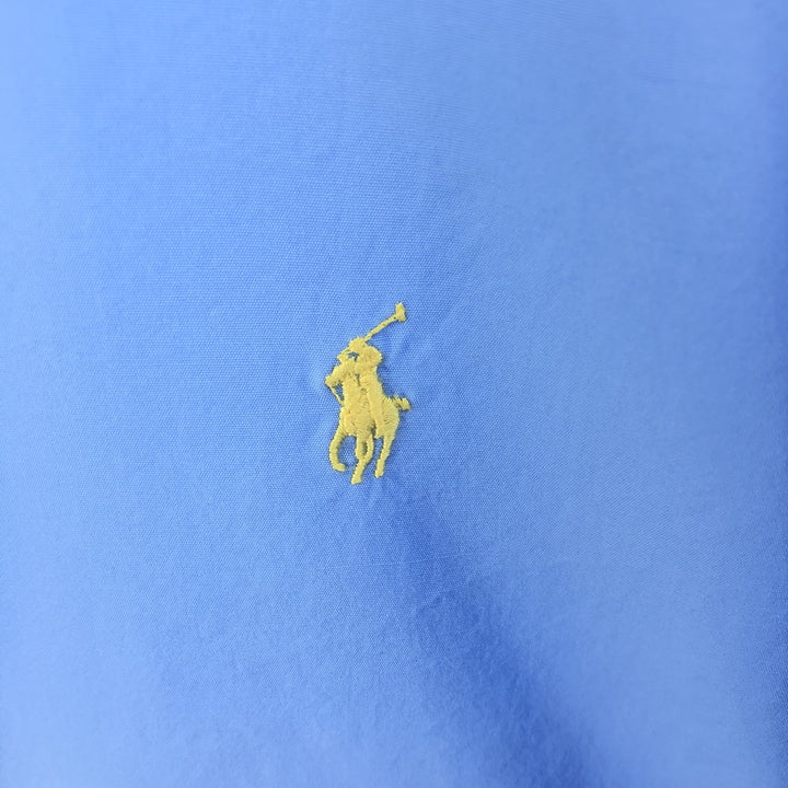 Ralph Lauren CUSTOM FIT long sleeve button down shirt, men's size M cotton Blue type light blue Vintage Second Hand