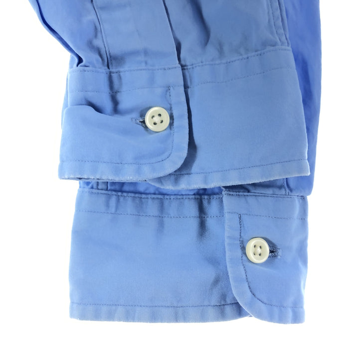 Ralph Lauren CUSTOM FIT long sleeve button down shirt, men's size M cotton Blue type light blue Vintage Second Hand