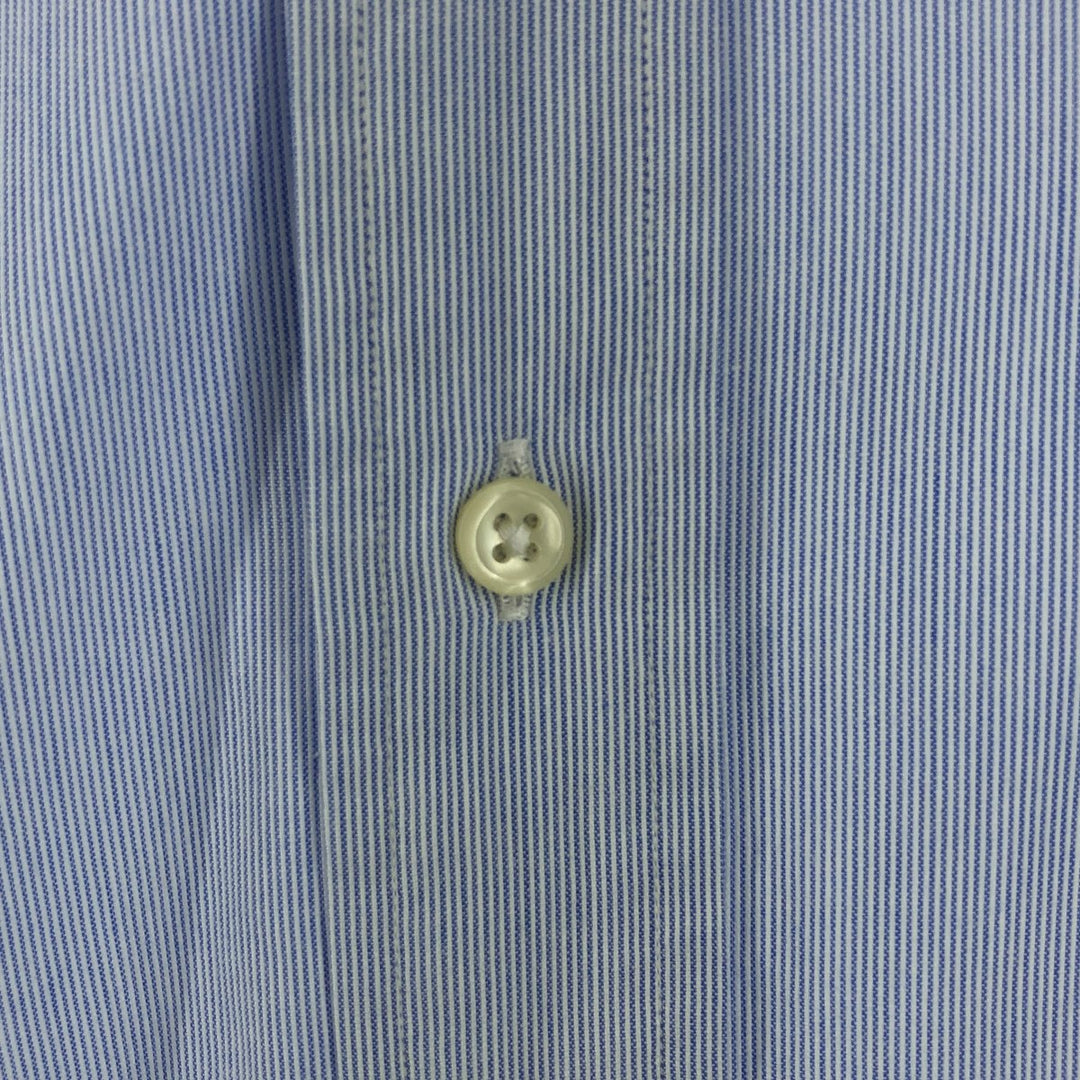 Ralph Lauren YARMOUTH Long Sleeve Button-Down Striped Shirt, Men's Size L cotton Blue type light blue Vintage Second Hand