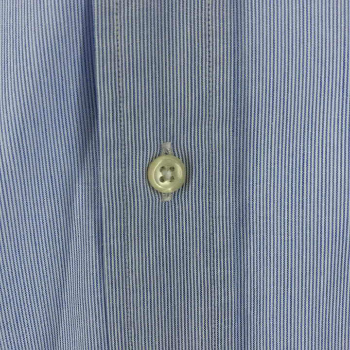 Ralph Lauren YARMOUTH Long Sleeve Button-Down Striped Shirt, Men's Size L cotton Blue type light blue Vintage Second Hand
