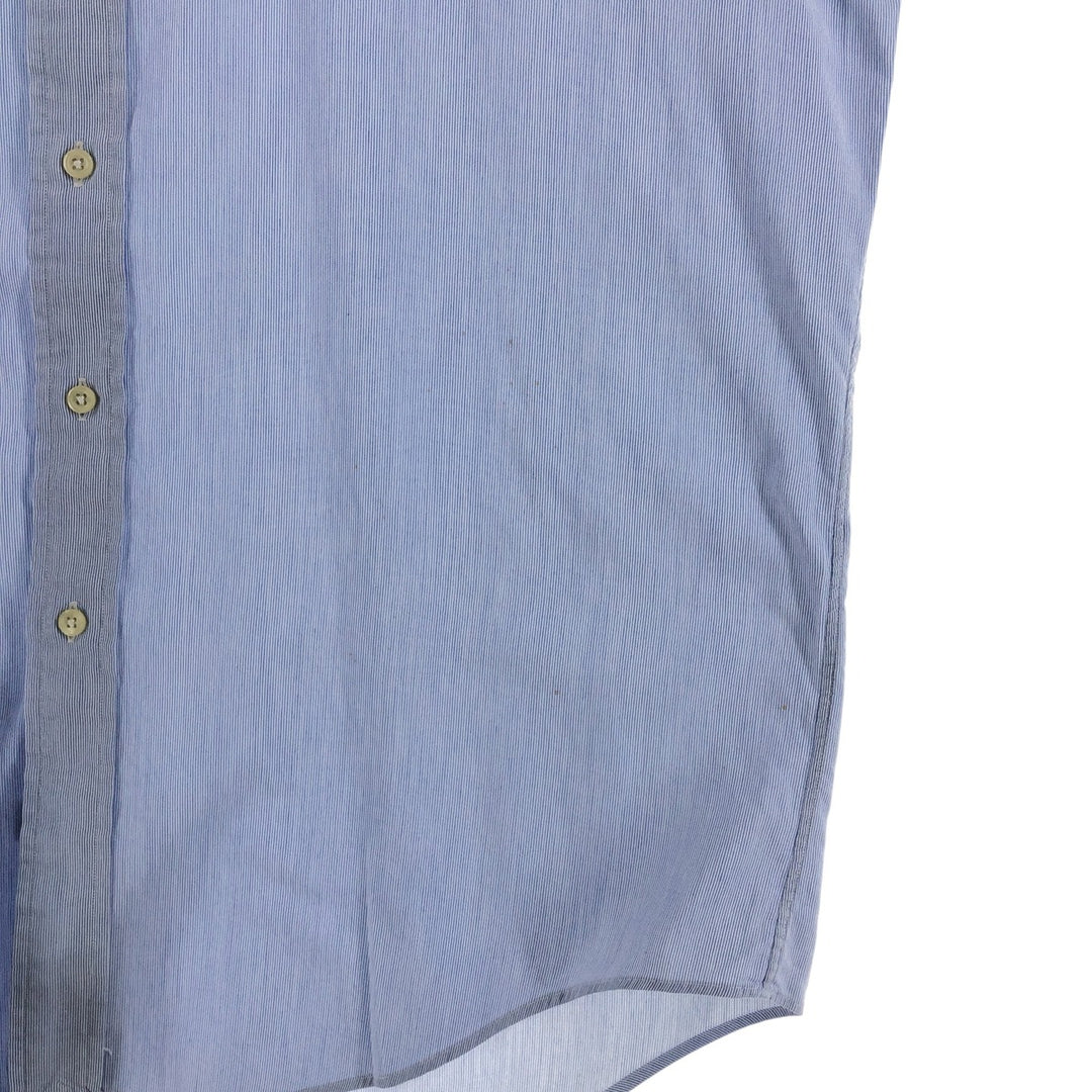 Ralph Lauren YARMOUTH Long Sleeve Button-Down Striped Shirt, Men's Size L cotton Blue type light blue Vintage Second Hand