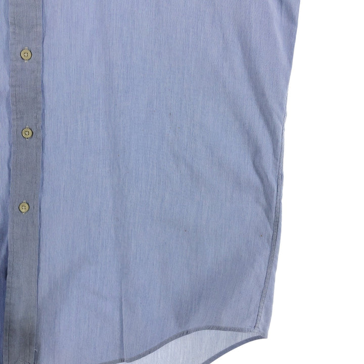 Ralph Lauren YARMOUTH Long Sleeve Button-Down Striped Shirt, Men's Size L cotton Blue type light blue Vintage Second Hand