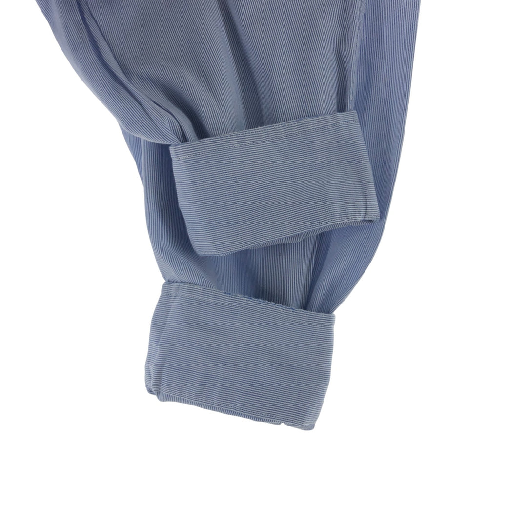 Ralph Lauren YARMOUTH Long Sleeve Button-Down Striped Shirt, Men's Size L cotton Blue type light blue Vintage Second Hand