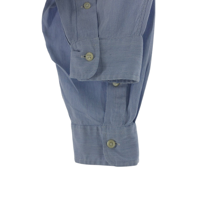 Ralph Lauren YARMOUTH Long Sleeve Button-Down Striped Shirt, Men's Size L cotton Blue type light blue Vintage Second Hand