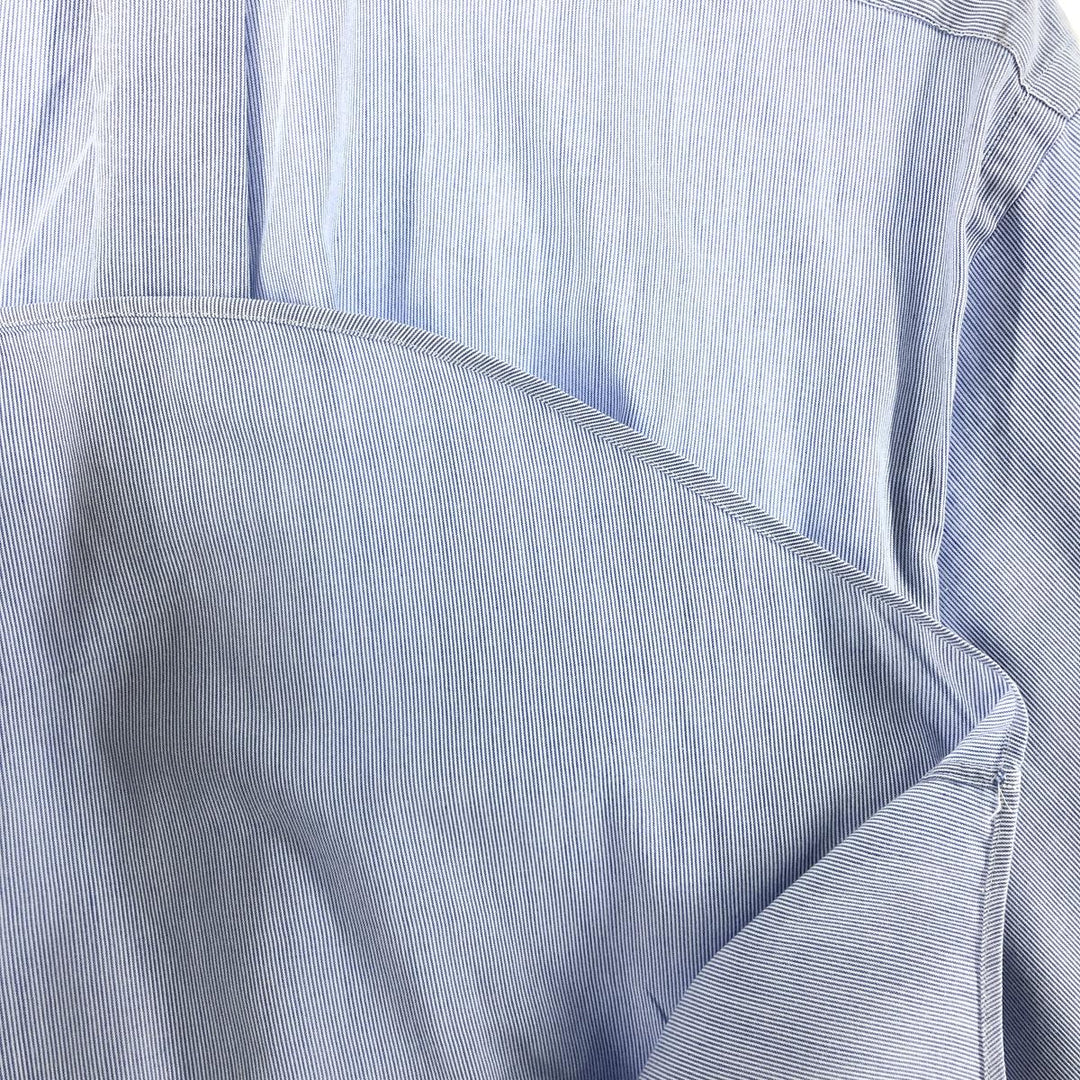 Ralph Lauren YARMOUTH Long Sleeve Button-Down Striped Shirt, Men's Size L cotton Blue type light blue Vintage Second Hand