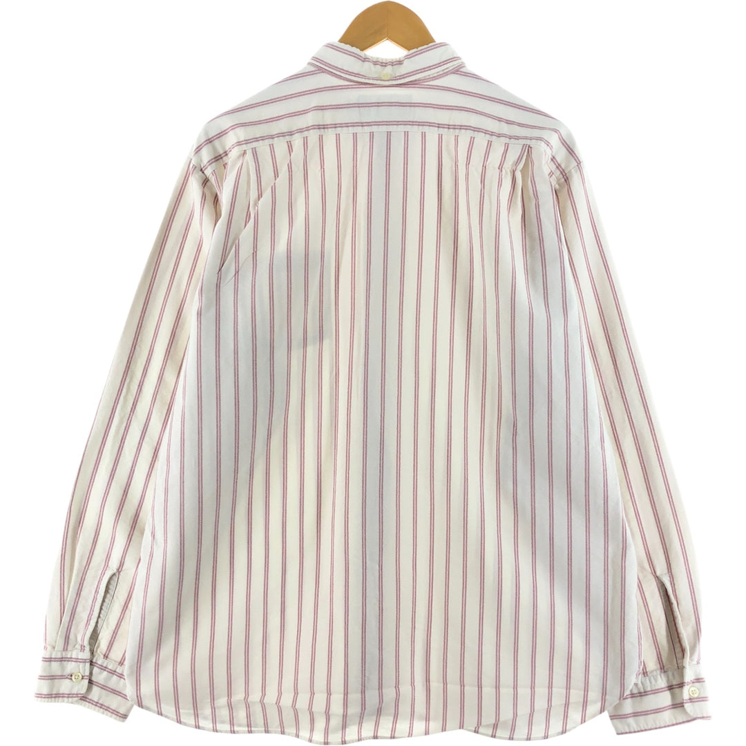 Ralph Lauren long sleeve button down striped shirt, men's XL size cotton white type Vintage Second Hand