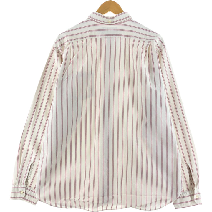Ralph Lauren long sleeve button down striped shirt, men's XL size cotton white type Vintage Second Hand