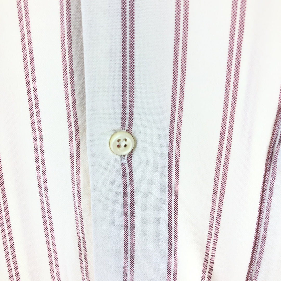 Ralph Lauren long sleeve button down striped shirt, men's XL size cotton white type Vintage Second Hand