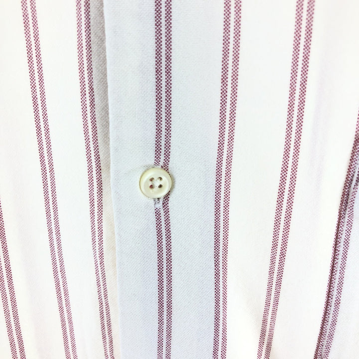Ralph Lauren long sleeve button down striped shirt, men's XL size cotton white type Vintage Second Hand