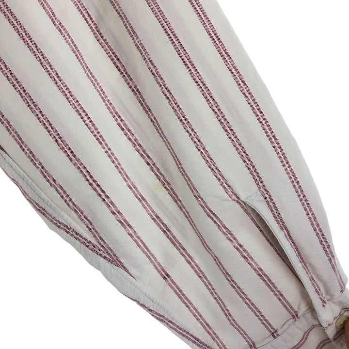 Ralph Lauren long sleeve button down striped shirt, men's XL size cotton white type Vintage Second Hand