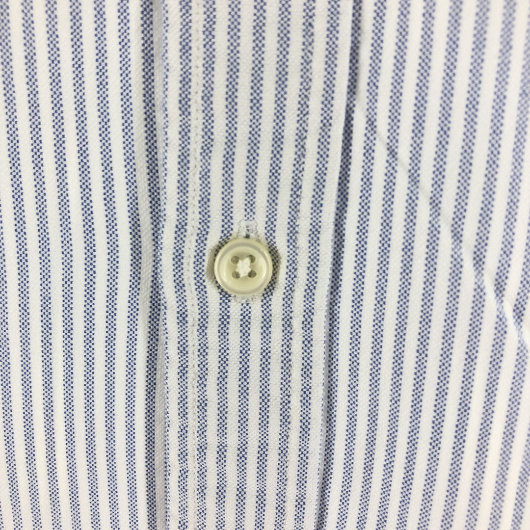 Ralph Lauren POLO by Ralph Lauren SLIM FIT long sleeve button-down striped shirt, men's size L cotton white type Vintage Second Hand