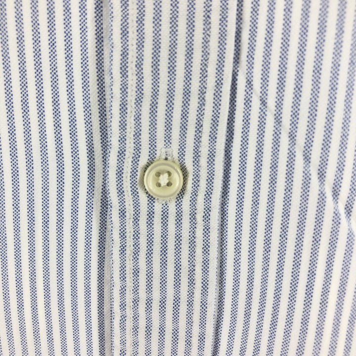 Ralph Lauren POLO by Ralph Lauren SLIM FIT long sleeve button-down striped shirt, men's size L cotton white type Vintage Second Hand