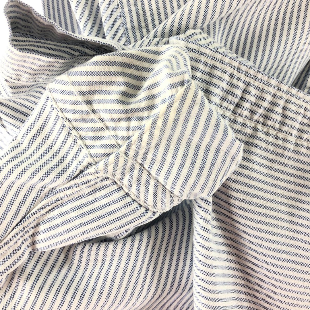 Ralph Lauren POLO by Ralph Lauren SLIM FIT long sleeve button-down striped shirt, men's size L cotton white type Vintage Second Hand