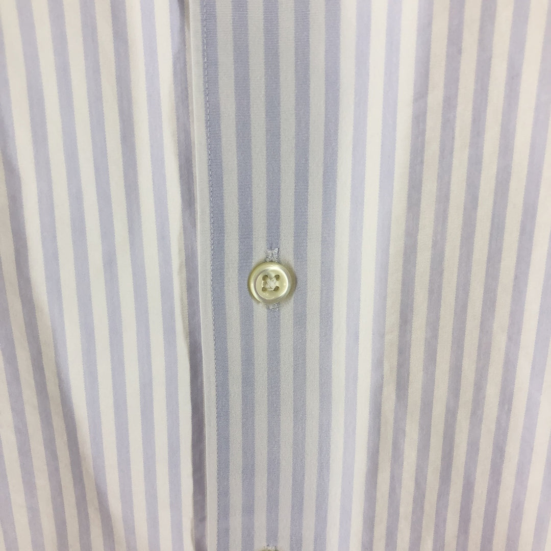 Ralph Lauren POLO by Ralph Lauren MARLOWE long-sleeved cotton striped shirt, men's size M cotton purple type Vintage Second Hand
