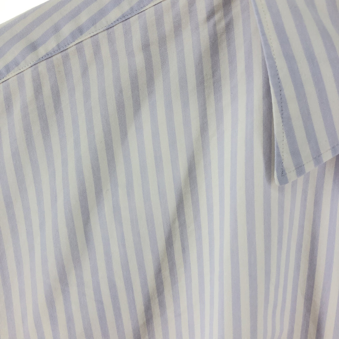 Ralph Lauren POLO by Ralph Lauren MARLOWE long-sleeved cotton striped shirt, men's size M cotton purple type Vintage Second Hand
