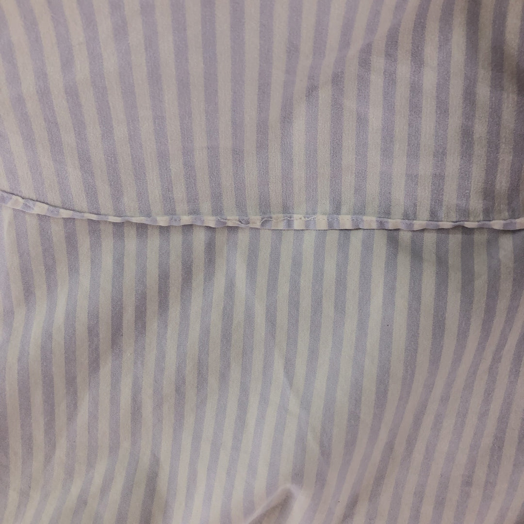 Ralph Lauren POLO by Ralph Lauren MARLOWE long-sleeved cotton striped shirt, men's size M cotton purple type Vintage Second Hand