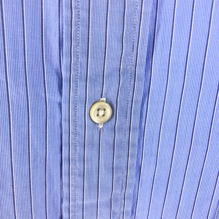 Ralph Lauren YARMOUTH Multi-stripe Long Sleeve Button-down Striped Shirt, Men's L size cotton blue type Vintage Second Hand