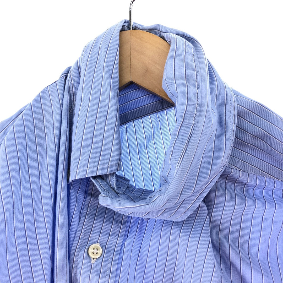 Ralph Lauren YARMOUTH Multi-stripe Long Sleeve Button-down Striped Shirt, Men's L size cotton blue type Vintage Second Hand