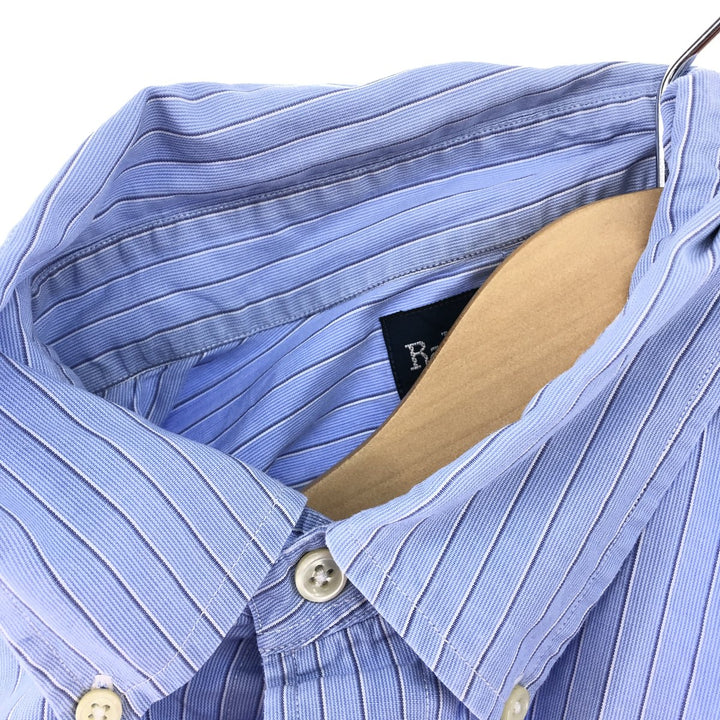 Ralph Lauren YARMOUTH Multi-stripe Long Sleeve Button-down Striped Shirt, Men's L size cotton blue type Vintage Second Hand