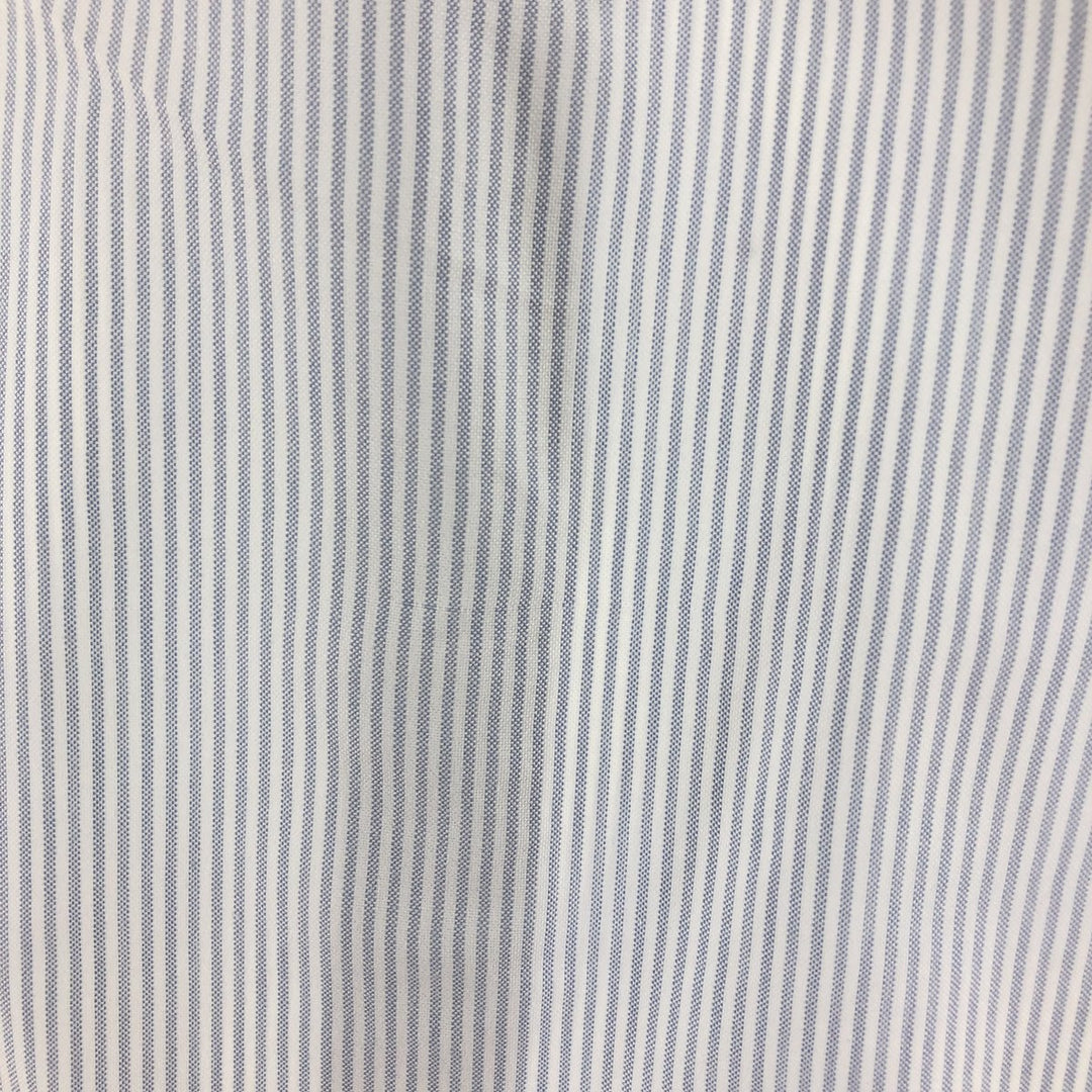 Ralph Lauren long sleeve button down striped shirt, men's size M cotton navy blue type Vintage Second Hand