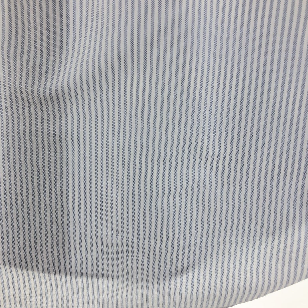 Ralph Lauren long sleeve button down striped shirt, men's size M cotton navy blue type Vintage Second Hand