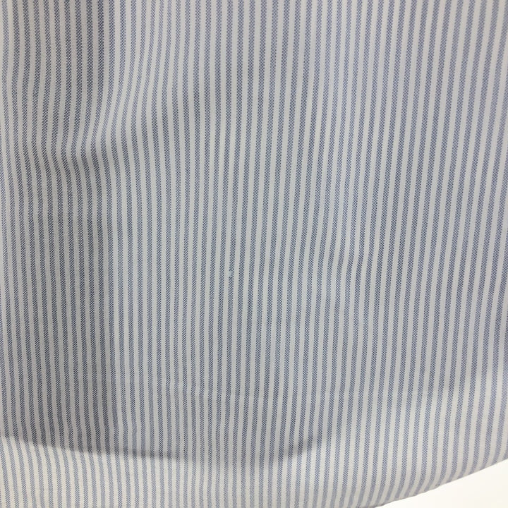 Ralph Lauren long sleeve button down striped shirt, men's size M cotton navy blue type Vintage Second Hand